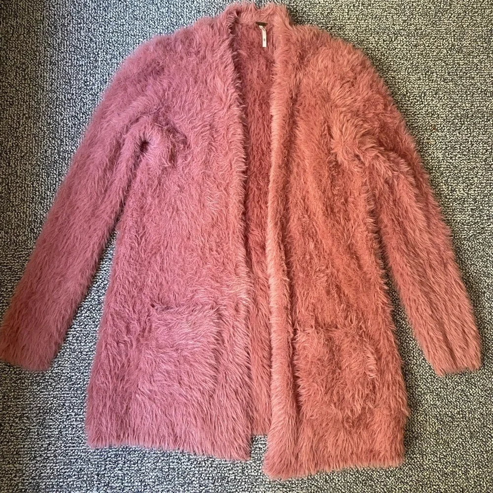 Free People Blush Fuzzy Sweater